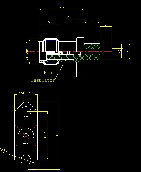 20 шт. панельный разъем с 2 отверстиями|connector 2|connector femaleconnector sma |