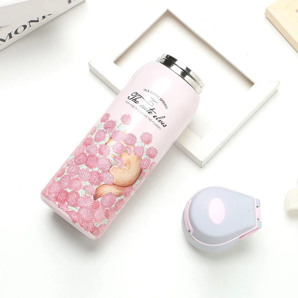 Термос с соломинкой из нержавеющей стали Спортивная изоляционная чашка 450 мл