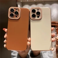 luxury plating shell case for iphone 13 11 12 pro max x xr xs max 7 8plus metal lens camera protection soft silicone phone cover