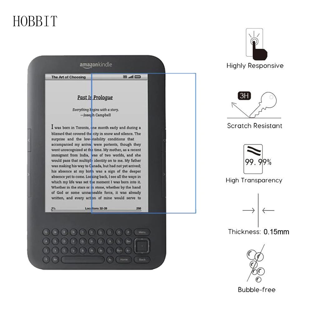 

3PCS 5H Hardness Anti-shock PET Film For Amazon Kindle Anti-oil And Anti- Water Screen Protector Anti-Scratch Film Not Glass