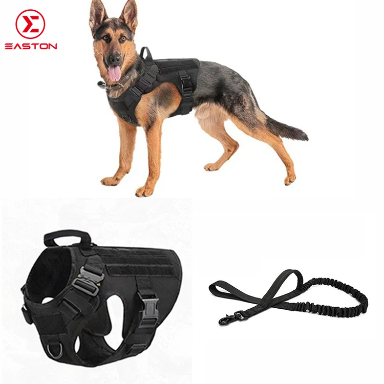 

Tactical Dog Harness German Shepherd Pet Vest Nylon Bungee Leash For Small Large s K9 Clothes