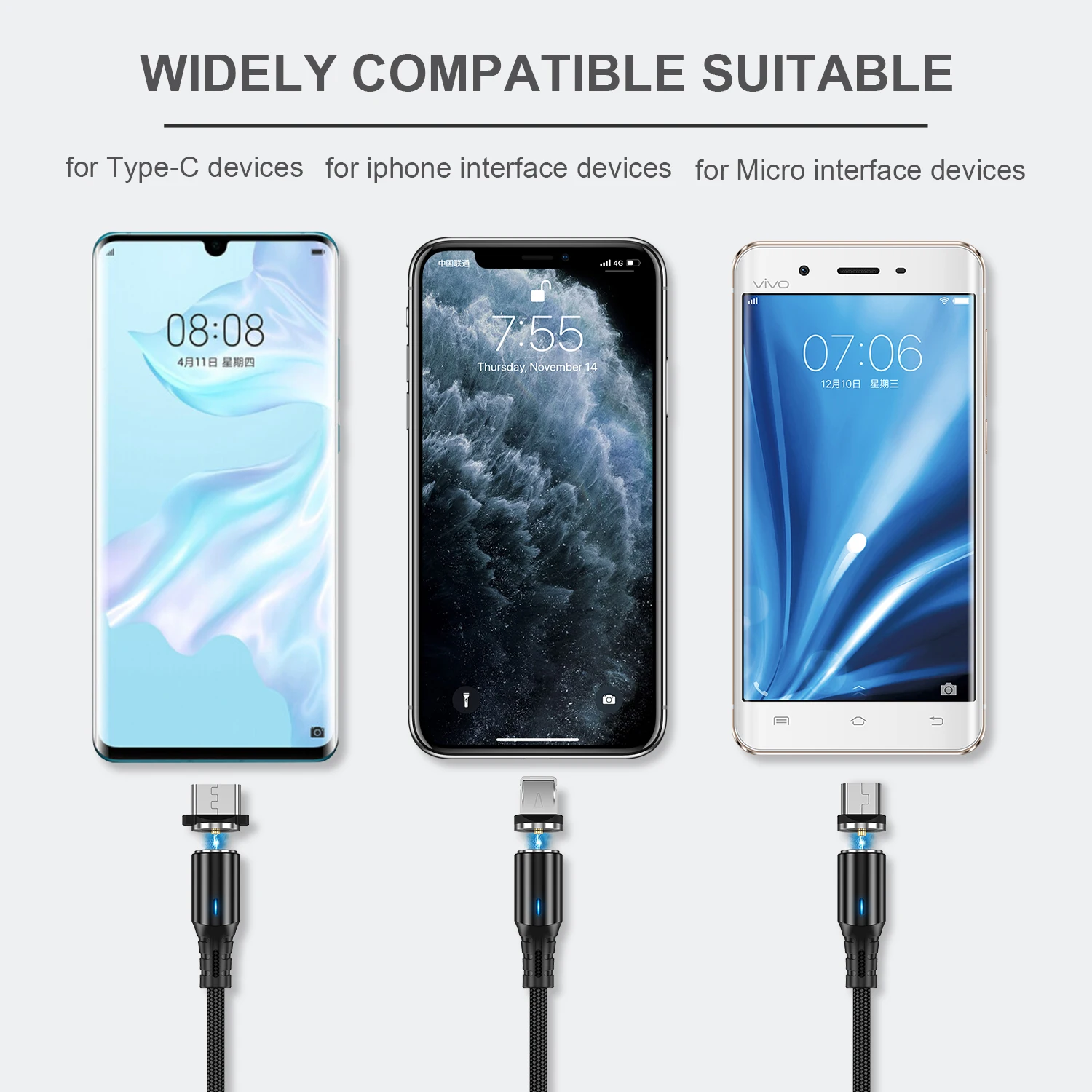 

GTWIN Magnetic Micro USB Cable for Samsung Xiaomi