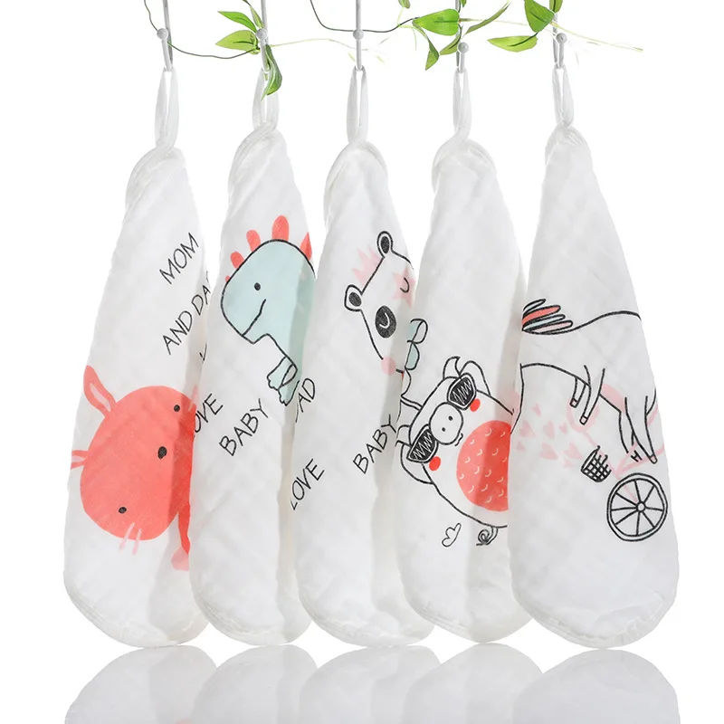 5 шт./лот детское полотенце 6 слоев муслиновый мягкий платок Детские хлопковые