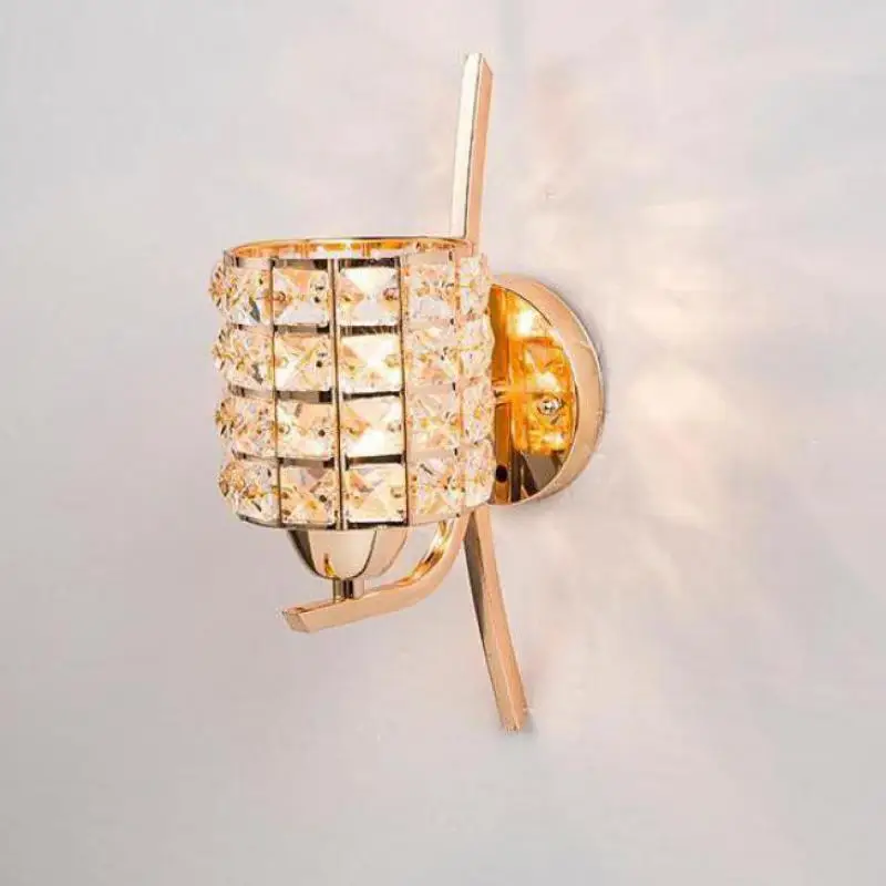 Simple Modern Wall Light Single Head K9 Crystal Lamp Creative Art Bedside Mirror Headlamp Bedroom Lighting | Лампы и освещение