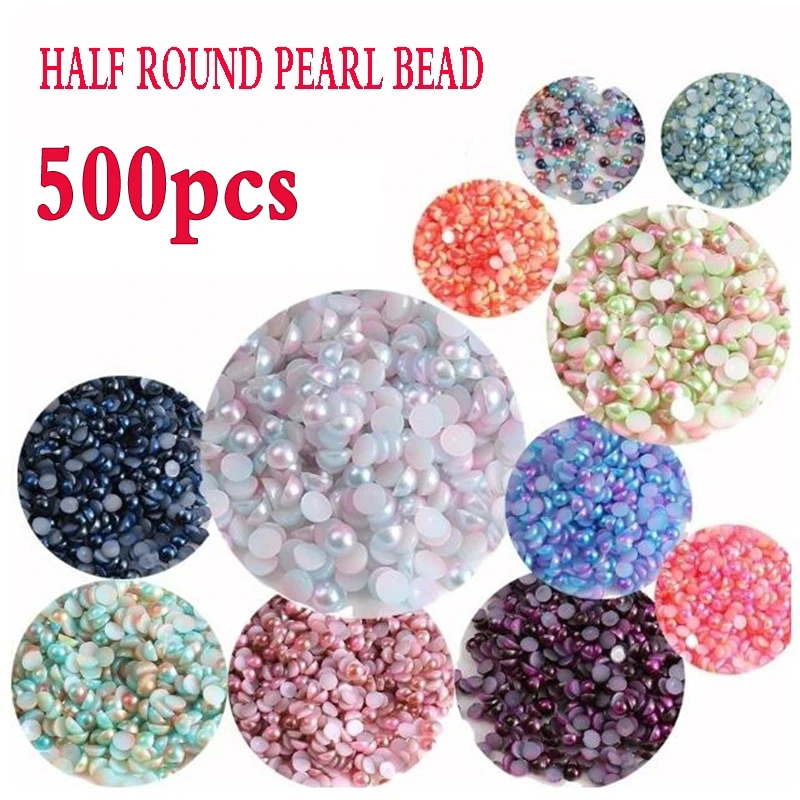 4 мм сделай сам полубрикет плоская задняя сторона разноцветные бусины