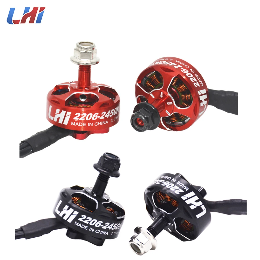 4 шт./лот LHI RS2206 2205 2204 2450KV CW/CCW бесщеточный двигатель использование для 20A ESC BLHeli_S fpv