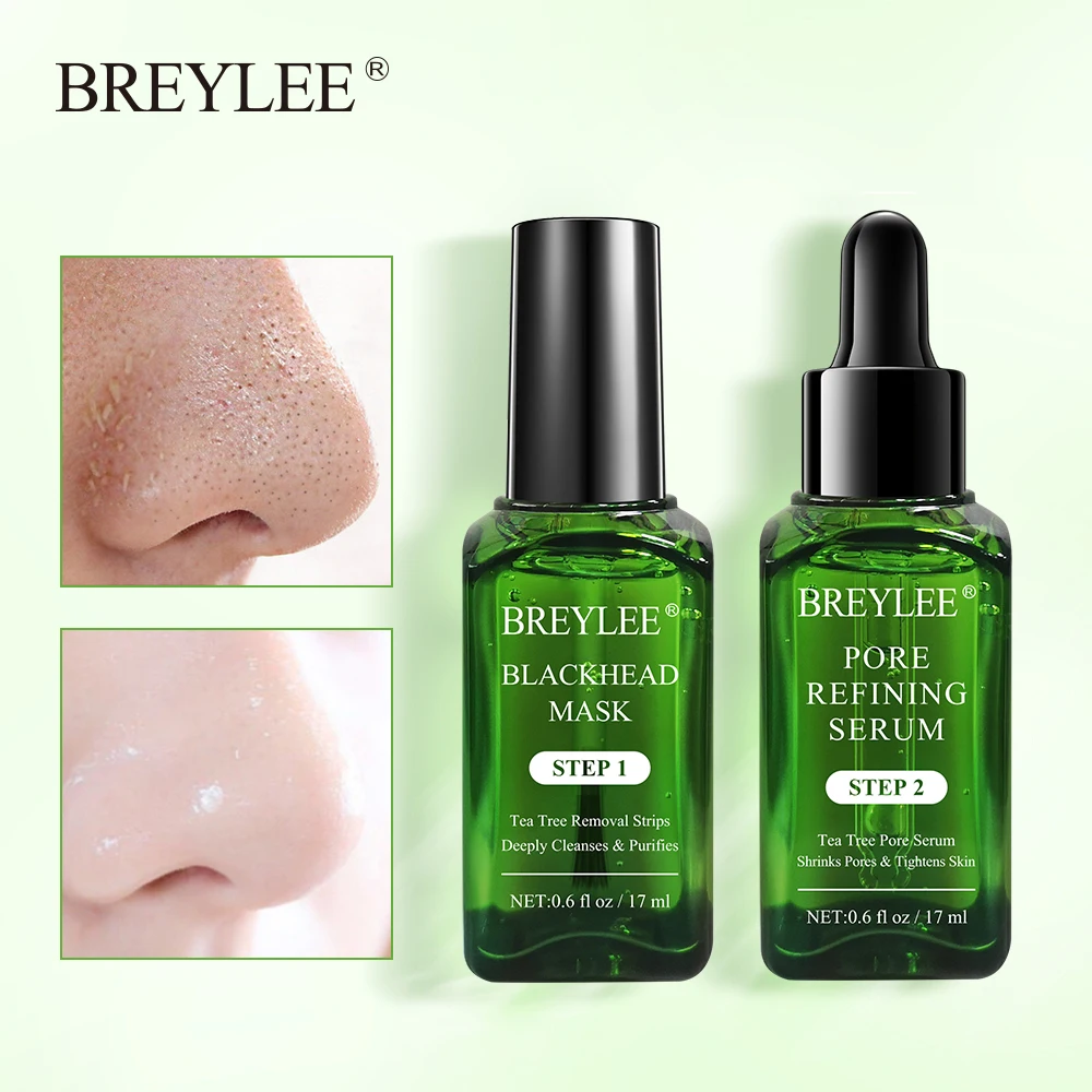 

BREYLEE Skin Care Black Mask Blackhead Remover Face Mask Acne Treatment Serum Shrinks Pore Essence Peeling Off Sheet Facial Mask