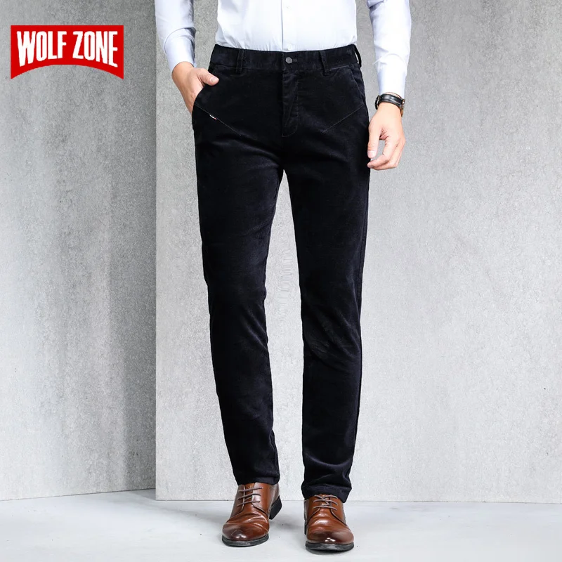 Новинка 2020 вельветовые весенние брюки для мужчин деловые повседневные Прямые