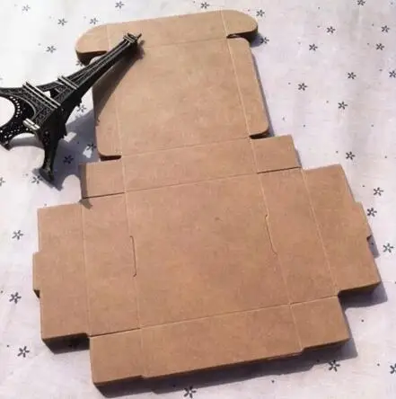 100 шт. Подарочная коробка из крафт-бумаги картонная мыло ручной работы Упаковка