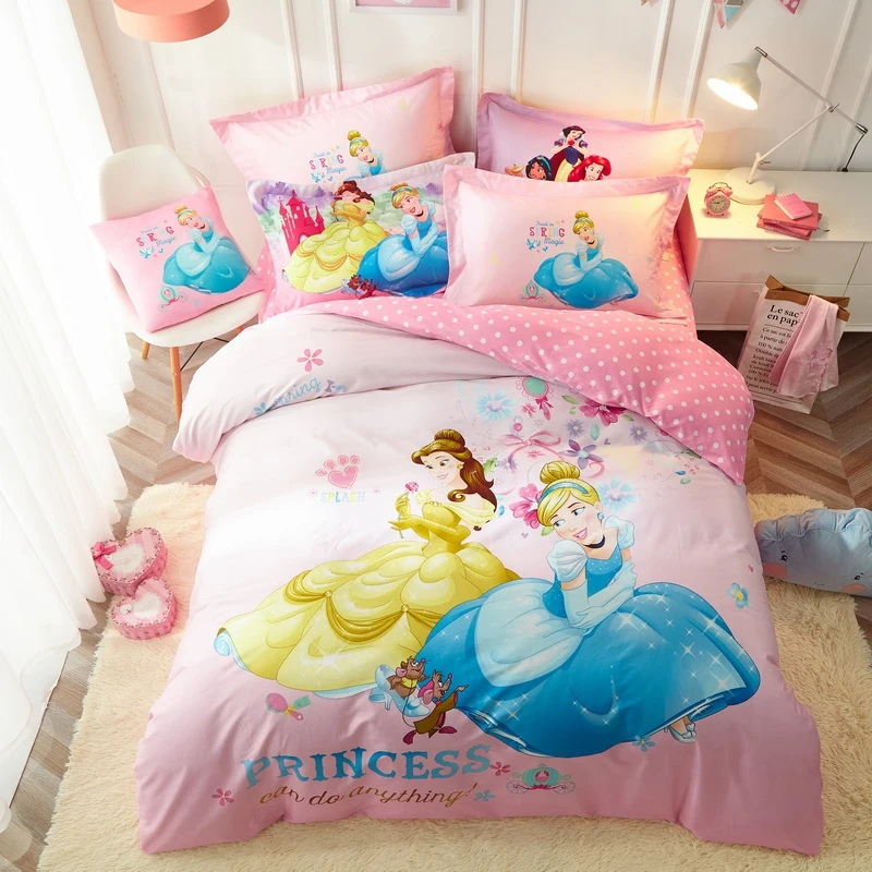 

Disney Light Pink Cinderella Bella Princess Teens Girls Women Bedding Set Duvet Cover Bed Sheet Pillow Cases Twin Double Queen