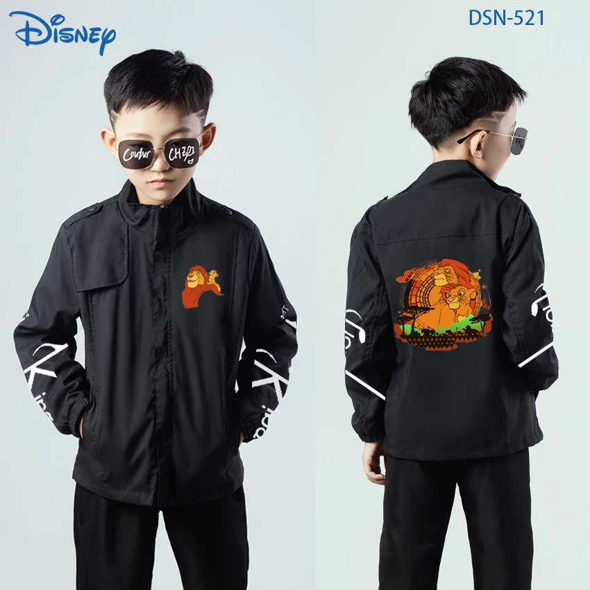

Disney Lion King Simba Cartoon Autumn New Coat Baby Boy Girl Outing Clothes Jacket Children Zipper Cardigan Coat Size：110-170