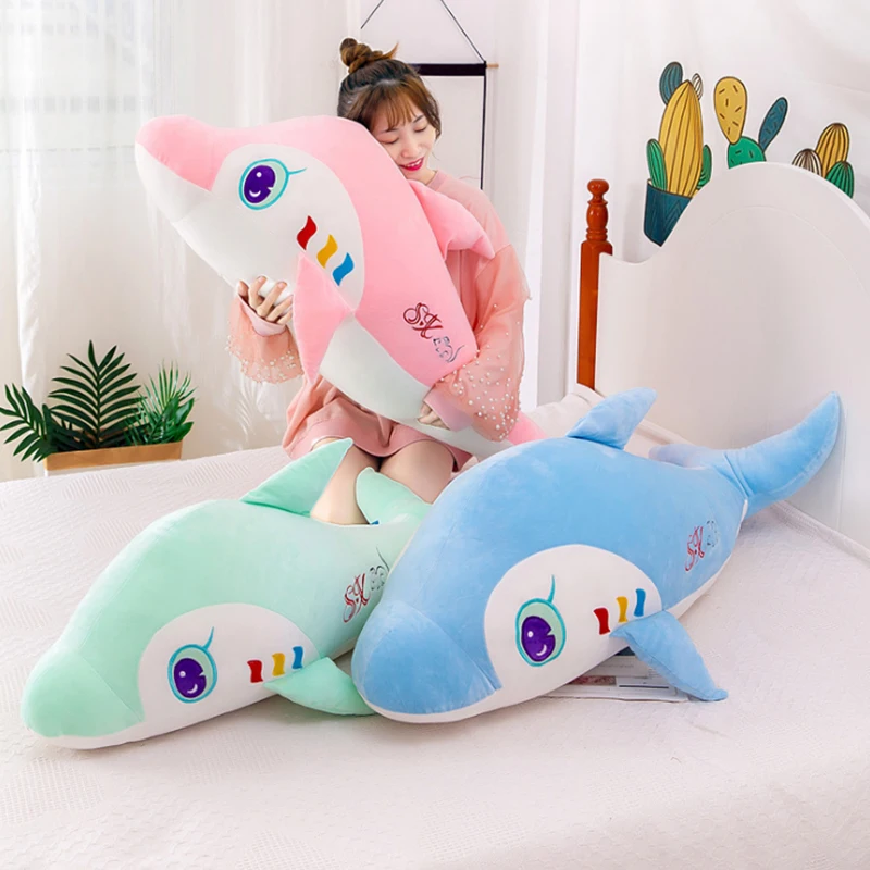 

50CM New Cute Marine Animal Small Dolphin Doll Pillow Plush Toy Sleeping Pad Sofa Home Car Decoration Plush Toy Birthday Gift