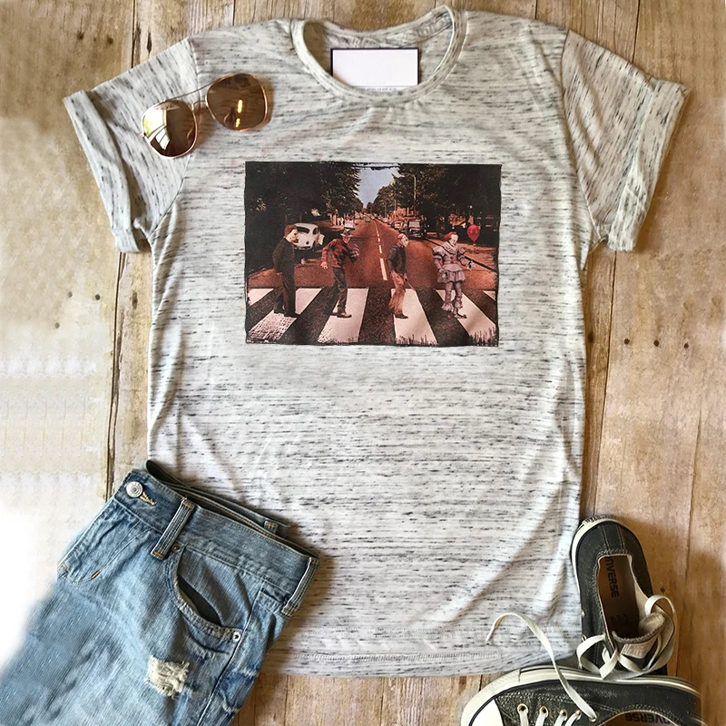 Футболка На Хэллоуин 2021 Осенний Топ женские рубашки из фильма ужасов для