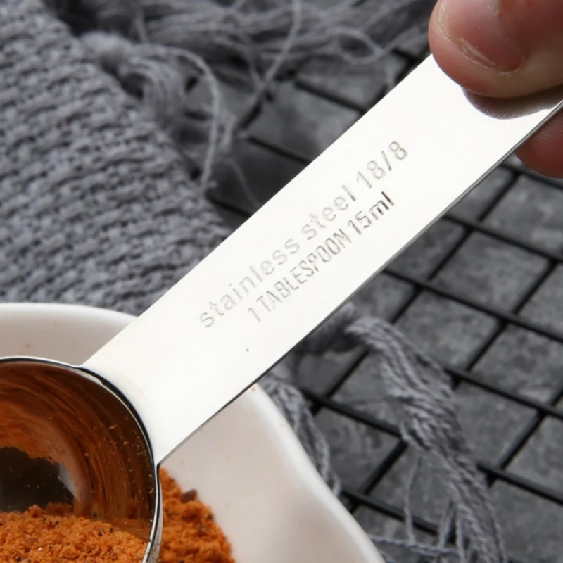 1 шт./1 набор из нержавеющей стали мерные ложки с шкалой сухие и жидкие ингредиенты