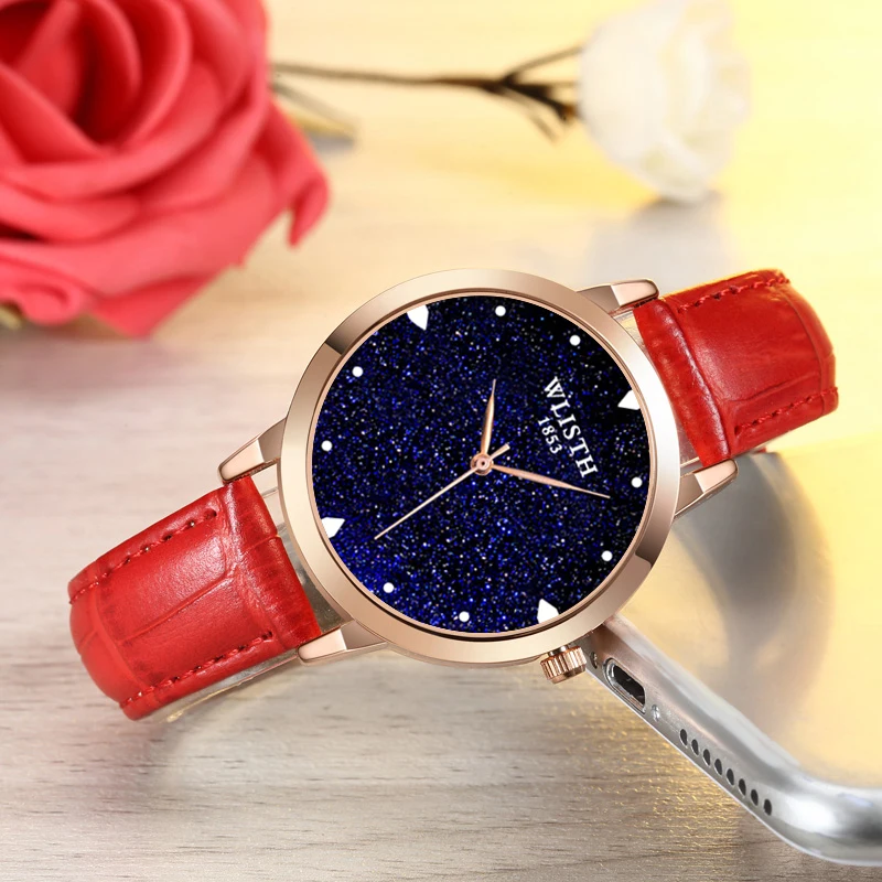 

2021 New Fashion Watch for Women Elegant Magnet Quartz Women watch Buckle Starry Sky Roman Numeral Lady Wristwatch Gift