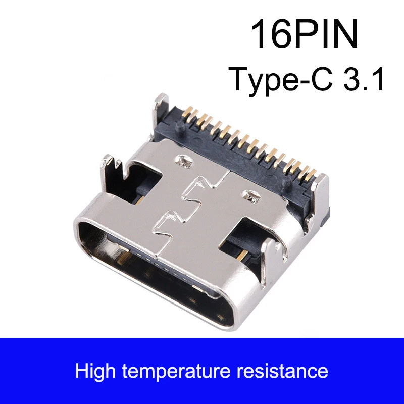 10 шт. микро разъем 16P type c гнездовой SMD DIP4 Hd интерфейс передачи данных для