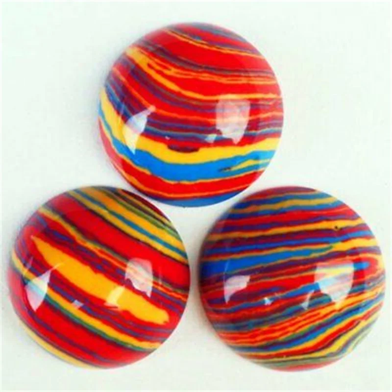 

10Pcs 20x6mm Wholesale High Quality Rainbow Turkey Turquoise Round Cab Cabochon for Diy Making Jewelry Accessories Wholesale