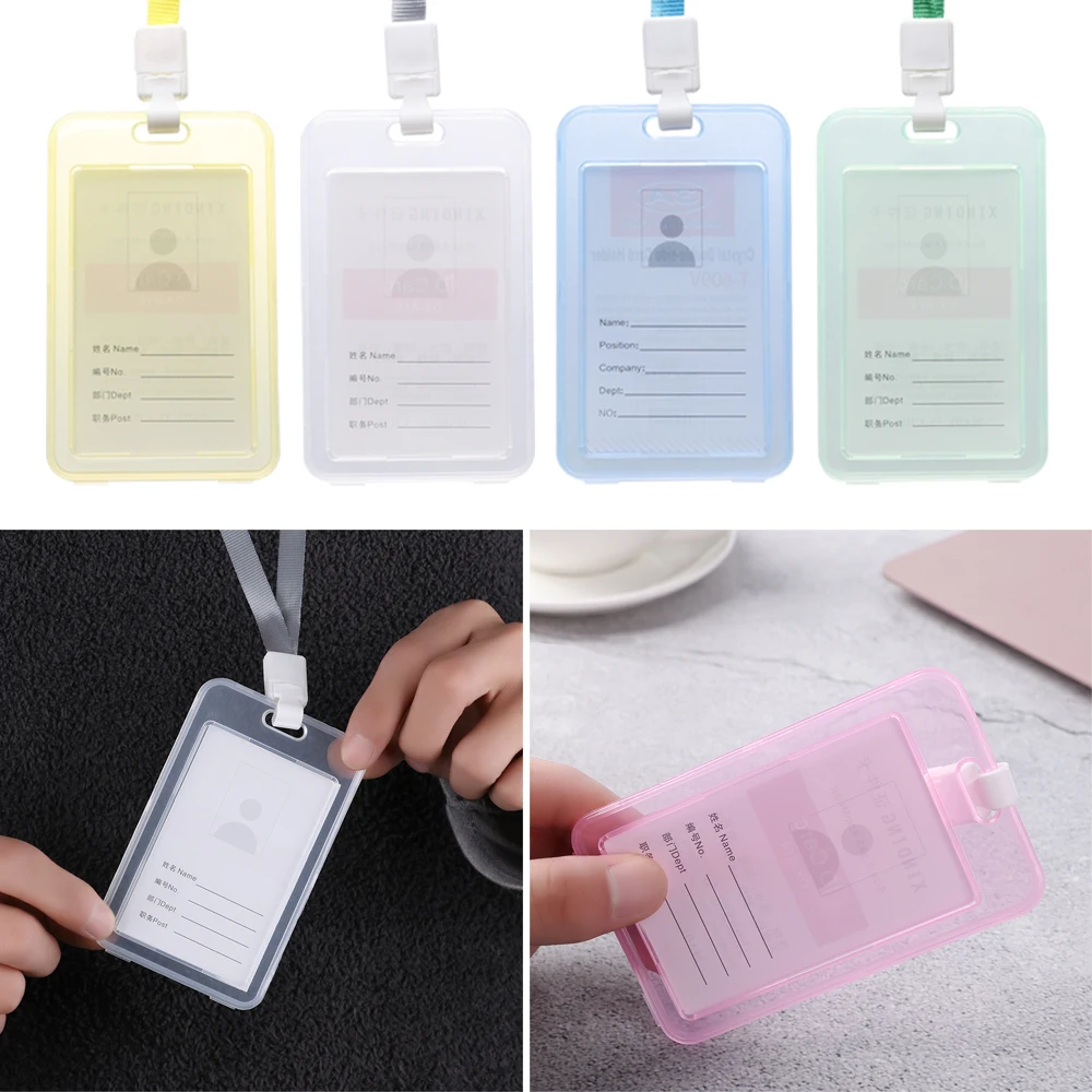 Двухсторонний прозрачный банковский автобус кредитный держатель для карт чехол