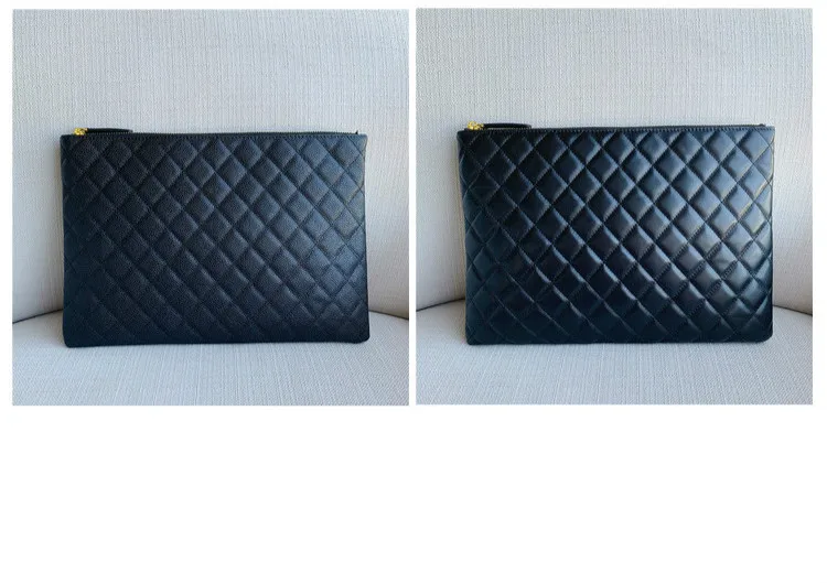 

Genuine Leather Clutch Bag Women's Soft Long Diamond Lattice Large Capacity Day Clutches Banquet Lamb Leather Rhombic Bag Purses