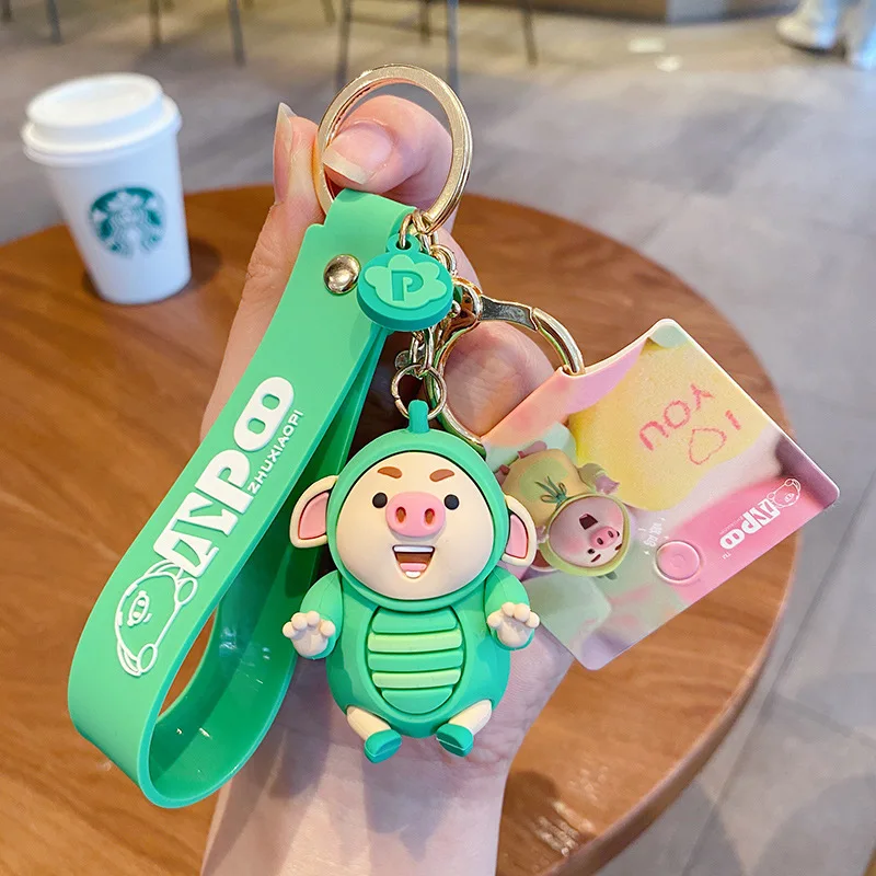 

Lovely Pig Small Fart Keychain Doll Creative Cartoon Keyring Bag Pendant Car Keys Accessories Hot Sale Small Gifts New 2021
