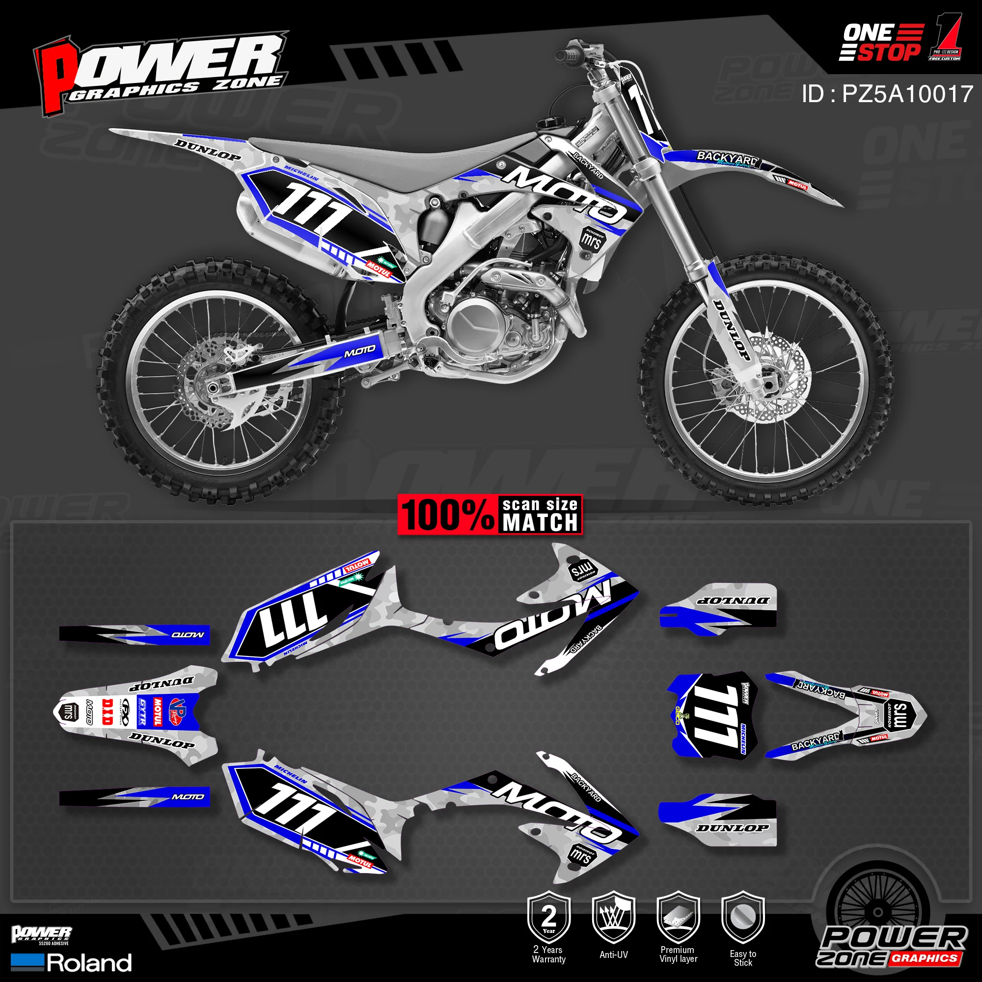 Персонализированные графические фоны PowerZone Набор наклеек для HONDA 2010 2012 2013 CRF250R 2009