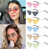 trend rimless uv400 ocean lens ladies shades retro sunglasses sun glasses womens sunglasses