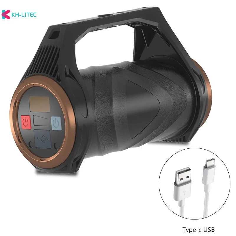 구매 XHP99 LED COB 손전등 줌 USB 충전식 전원 4*18650 디스플레이 강력한 토치 7 모드, 야외 캠핑 사냥 랜턴 핸드