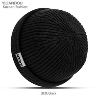 wholesale 30 pieces package winter brimless beanies hat caps knitted thick warm melon loop beanie mens womens cap