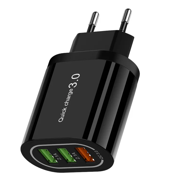 18 Вт Быстрая зарядка 3,0 USB зарядное устройство 3 порта QC3.0 Быстрая зарядка для iPhone 11 11Pro Max samsung S10 huawei P30 настенное зарядное устройство адаптер