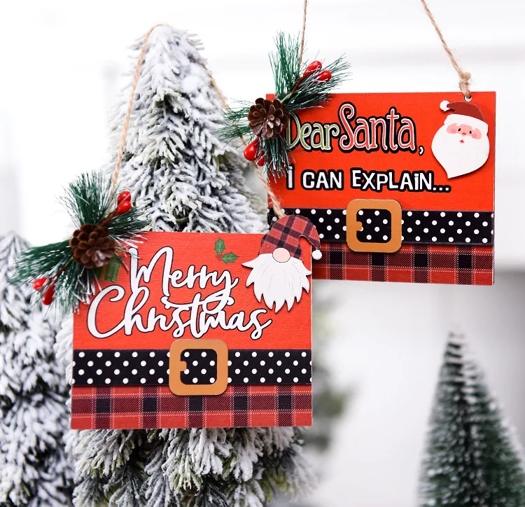 Уважаемый Санта Клаус деревянный Рождественский знак рождественская елка