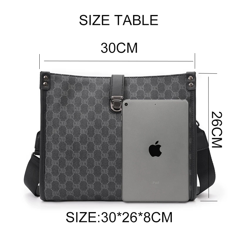 

Retro Crossbody Bags for Men PU Luxury Brand Bag Soft Messenger Bag Mens Vintage Shoudle Bag Waterproof Laptop Bag Anti-theft