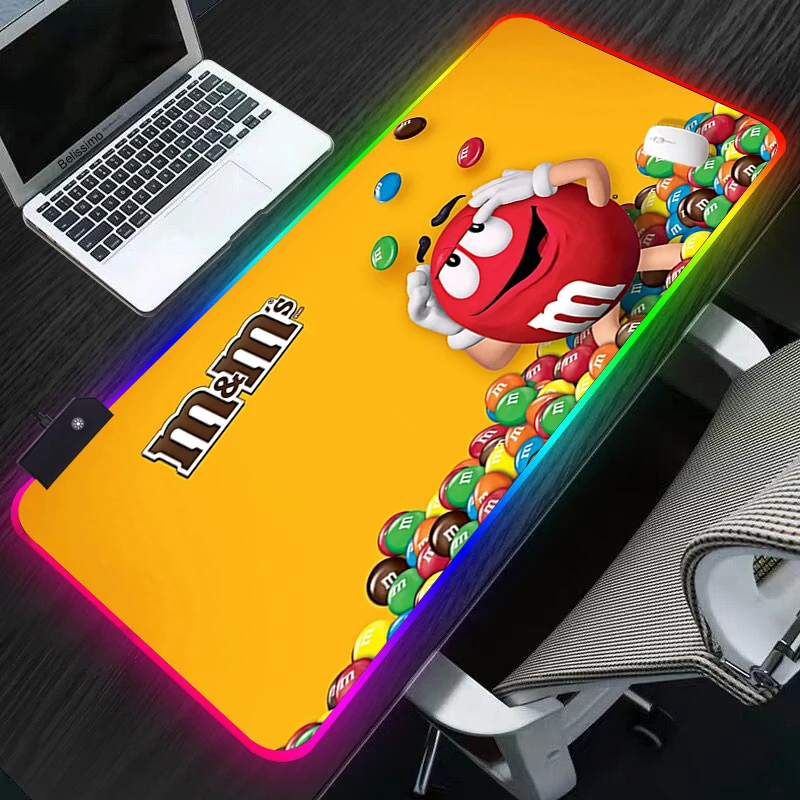 

RGB Chocolate Beans 80x30cm XL Lockedge Large Gaming Mouse Pad Computer Gamer Keyboard Mouse Mat Desk Mousepad for PC Desk Pad