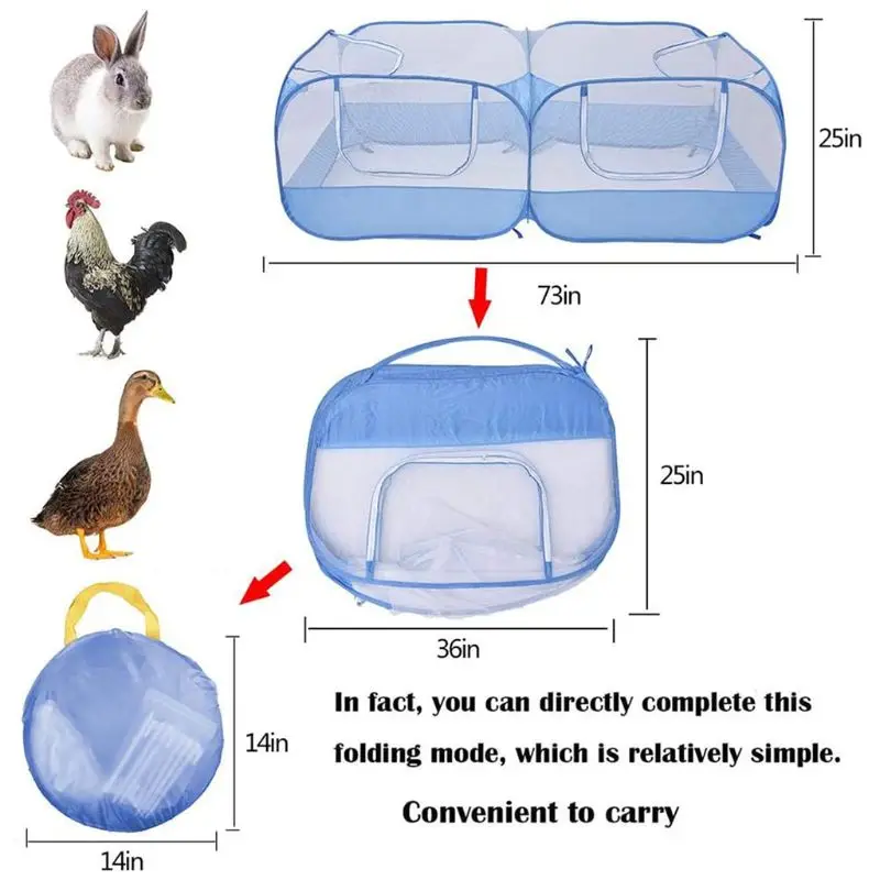 Портативная куриная большая всплывающая ручка подходит для маленьких животных