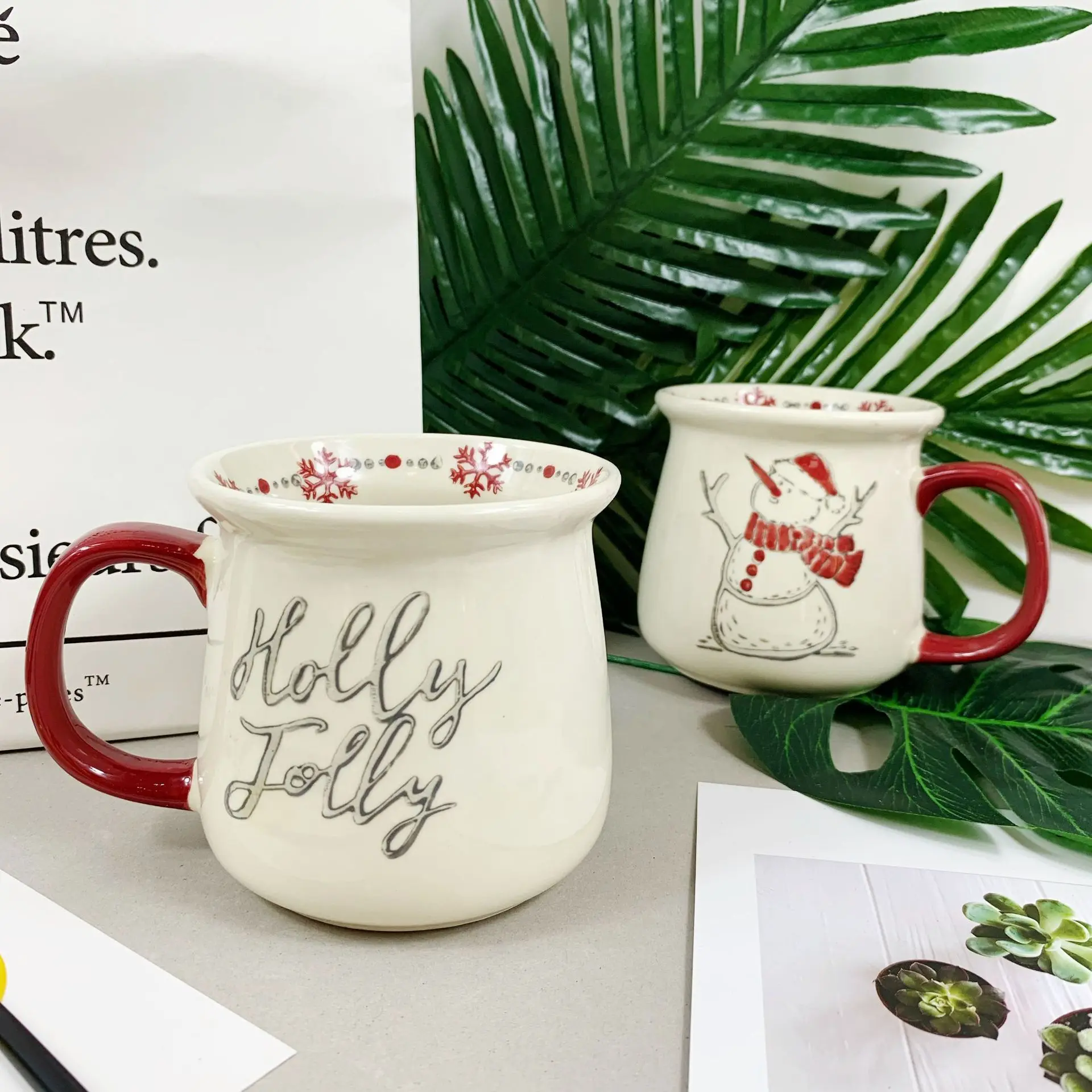 Чашки со снеговиком креативные рождественские подарки кофейные молочные чашки