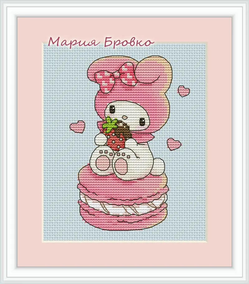 Мм Счетный Набор для вышивки крестом кролик на макароне ручной работы Рукоделие