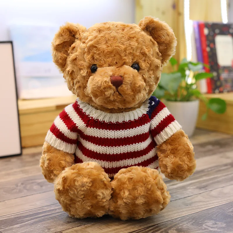 

Big Teddy Bear UnitedStates Stuffed Plush Animals Kawaii Cat with Bow Plush Dolls Toys Stuffed Soft Doll Cushion Sofa Xmas Party
