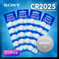 20pcs sony cr2025 button cell batteries cr 2025 ecr2025 dl2025 lm2025 3v lithium coin battery for watch calculator