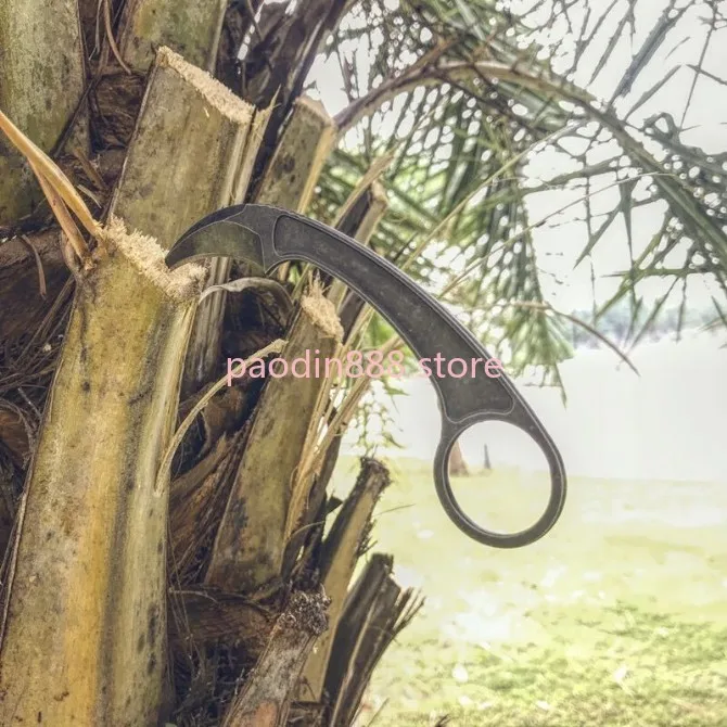 Bastin BAS13 Коготь Karambit 440C с эффектом поношенности фиксированным лезвием пластичный