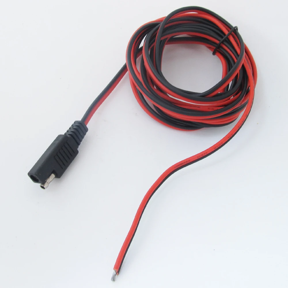 1pc 3M/10FT SAE DC Power Automotive DIY Cable 18AWG Wire Red + Black