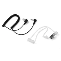 Ordinary 3 5mm Single Listen Receive Only Covert Acoustic Tube Earpiece Headset For Two Way Radio Speaker Mic Microphone
