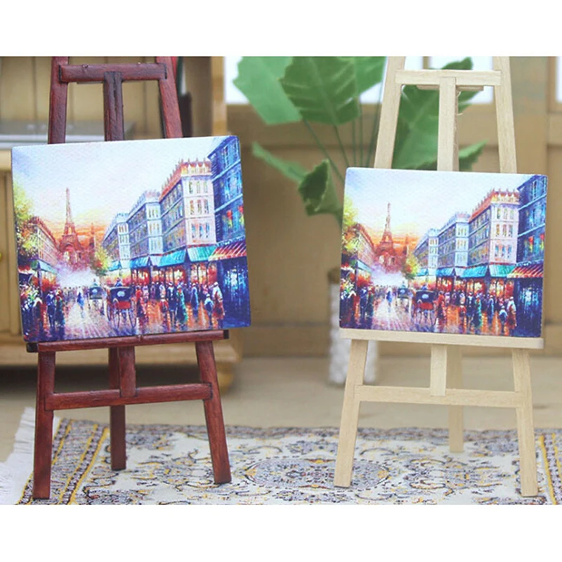 

1 Pc DIY Doll House Mini Oil Painting Doll House Miniature 1:12 Miniature Furniture Doll House Resin Picture Frame 6 Styles