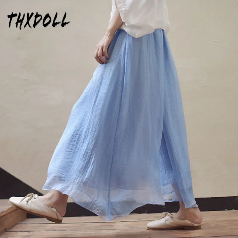 Широкие брюки женские 6 цветов Свободные повседневные Модные шифоновые длинные