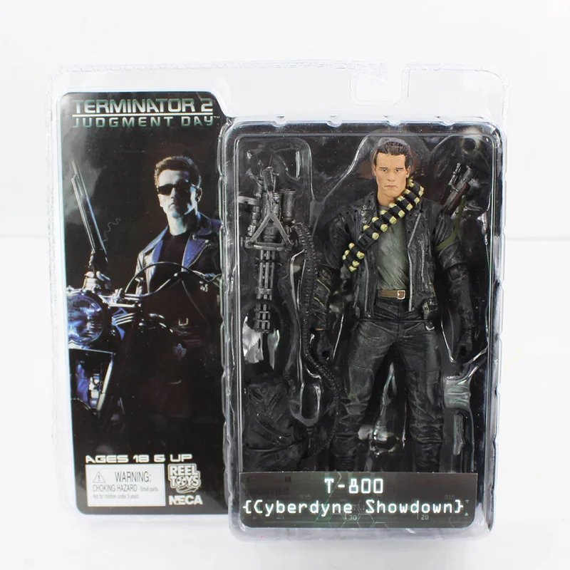 NECA-Figuras de acci&oacute;n coleccionables de PVC modelo Terminator, figura de juguete de Terminator T-800 y T-1000-3