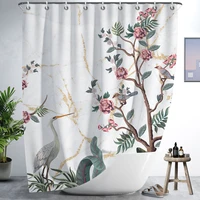 multi color shower curtain flowers and leaves print bathroom duschvorhang bath decor accessories curtains wonderland with hooks