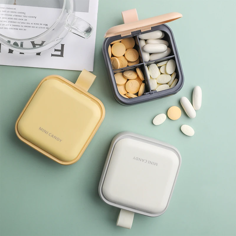 1 шт. таблетки чехол четыре сетки Отсек Таблетки Коробка органайзер медицина