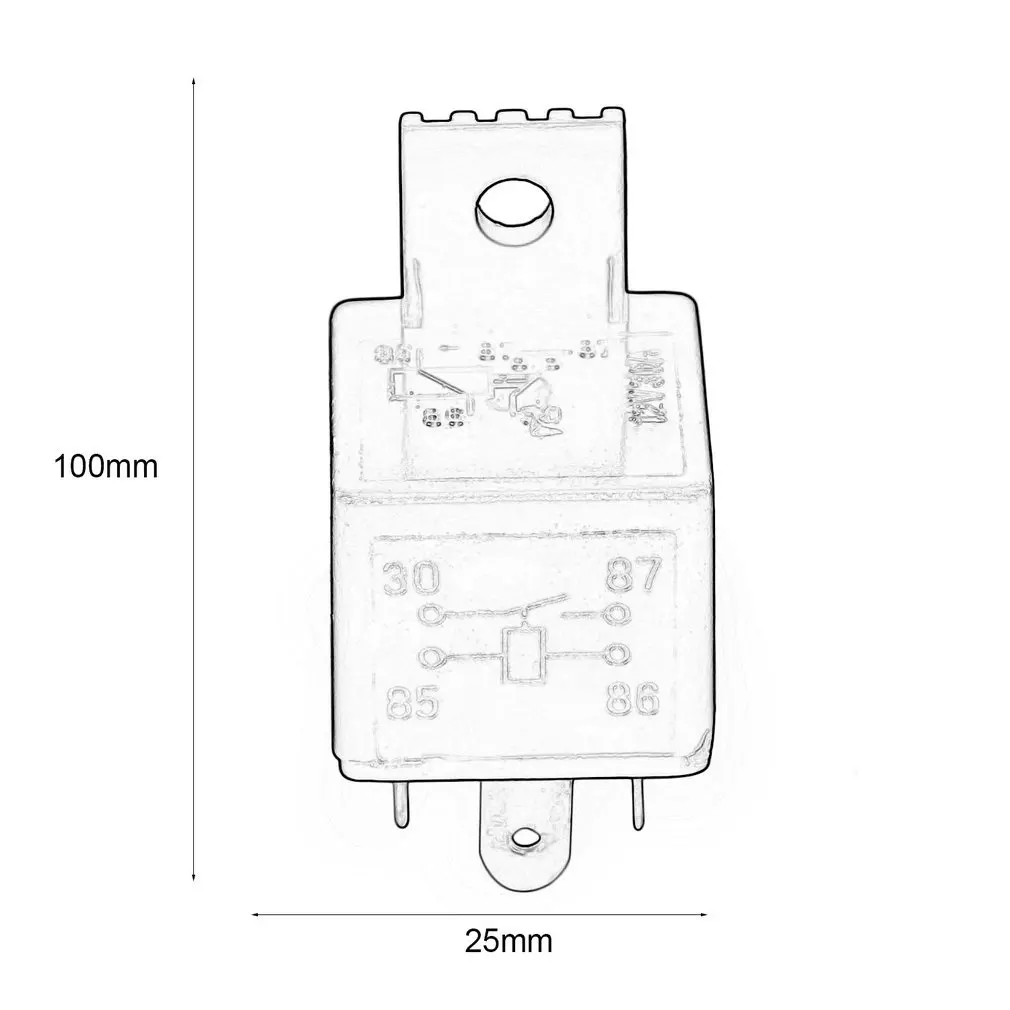 

Auto Relay Universal 4 Pin DC 12V 30A Build-in Fuse Socket Car Relay for Electric fuel pumps/Electric water Pumps/Headlight etc