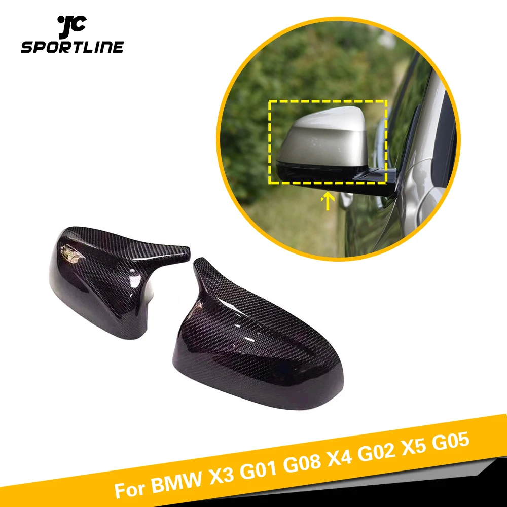 Черные колпачки для боковых зеркал заднего вида из углеродного волокна/АБС BMW X3 G01