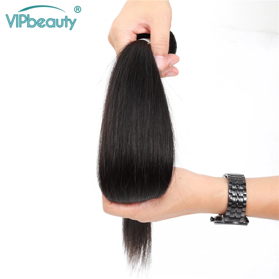 VIP beauty, малазийские прямые волосы, 4 пряди, человеческие вплетаемые волосы remy для наращивания, натуральный черный цвет, волосы уток