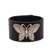 2021 leather bracelet mens gothic style fashion new charm ladies bracelet cuff leather animal butterfly gift