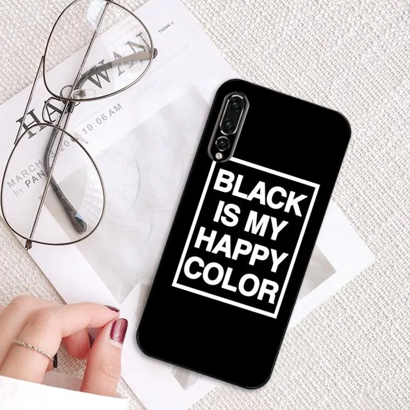 MaiYaCa Black is My Happy Color TV Series Skam чехол для телефона Huawei P20 P30 P20Pro P20Lite P30Lite P Smart P10 9lite |